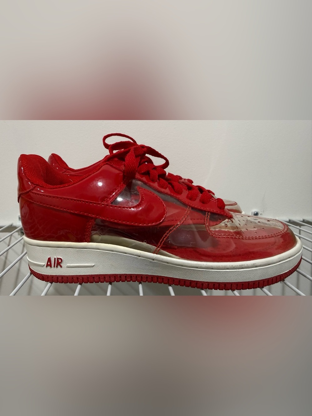 Nike Air Force 1 Premium Fantastic 4 Invisible Woman’s 7 2006 Y2k Vinyl See Thru